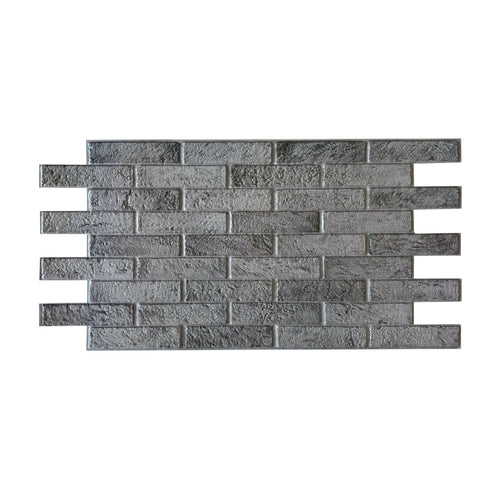 pacchi da 10 o 20 Pannelli 3D Rivestimento a parete in PVC effetto MATTONI GRIGI USURATI 96x48cm Realistici, isolanti - Eternal Parquet