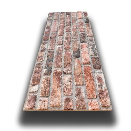 CAPPOTTO esterno - interno isolante in STYROFOAM 3D spess.2cm (120x50cm) con resine e malta Mattoni ossidati