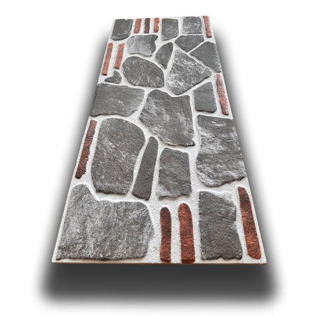 CAPPOTTO esterno - interno isolante in STYROFOAM 3D (120x50cm) con resine e malta Matton-pietra