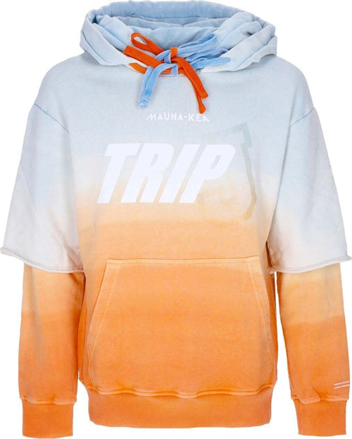 MAUNA-KEA-Felpa-Leggera-Cappuccio-Uomo-Double-Hoodie-X-Triple-J-Cyan/orange-da-uomo