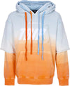 MAUNA-KEA-Felpa-Leggera-Cappuccio-Uomo-Double-Hoodie-X-Triple-J-Cyan/orange-da-uomo