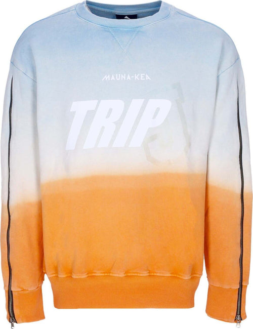 MAUNA-KEA-Felpa-Leggera-Girocollo-Uomo-Degrade'-Crewneck-X-Triple-J-Cyan/orange-da-uomo