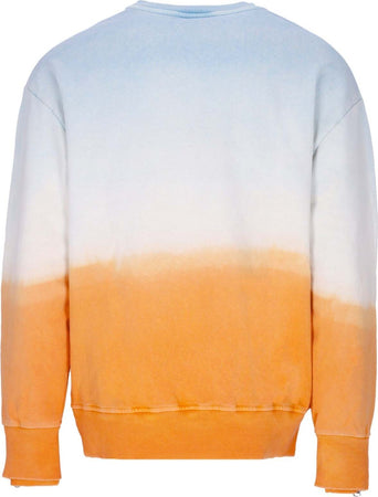 MAUNA-KEA-Felpa-Leggera-Girocollo-Uomo-Degrade'-Crewneck-X-Triple-J-Cyan/orange-da-uomo