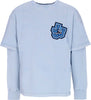 MAUNA-KEA-Felpa-Leggera-Girocollo-Uomo-Over-Crewneck-X-Triple-J-Cyan-da-uomo