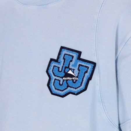 MAUNA-KEA-Felpa-Leggera-Girocollo-Uomo-Over-Crewneck-X-Triple-J-Cyan-da-uomo