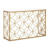 Console struttura in metallo color oro e ripiano in marmo per interni