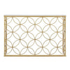 Console struttura in metallo color oro e ripiano in marmo per interni