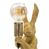Lampada da tavolo Coniglio struttura in poliresina color oro per interni