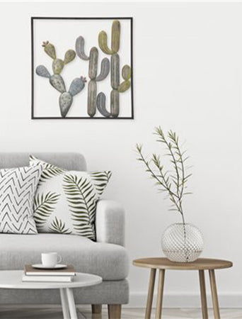 Scultura cactus decorativi in ferro per decorazioni ambienti