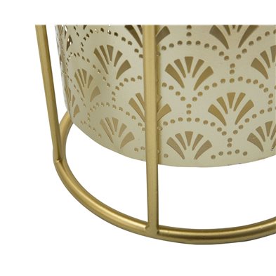 Tavolinetti coppia struttura in metallo color oro con supporto per interni set da 2