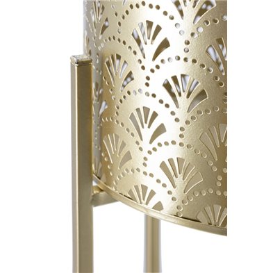 Tavolinetti coppia struttura in metallo color oro con supporto per interni set da 2