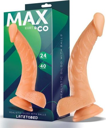 Max & Co Kurt Fallo Realistico Flessibile E Morbido Anale Vaginale con Testicoli e Ventosa 24 cm Salute e cura della persona/Erotismo e contraccezione/Sex toys/Dildo/Dildo realistici Kondorama - Martinsicuro, Commerciovirtuoso.it