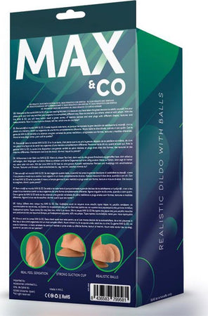 Max & Co Saul Fallo Realistico Flessibile e Morbido Anale Vaginale Con Testicoli Ventosa 21 Cm Salute e cura della persona/Erotismo e contraccezione/Sex toys/Dildo/Dildo realistici Kondorama - Martinsicuro, Commerciovirtuoso.it