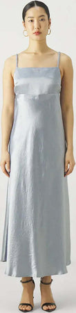 Max-Mara-Abito-Baden-In-Acetato-Donna-Elegante-Vestito-Lungo-Tinta-Unita