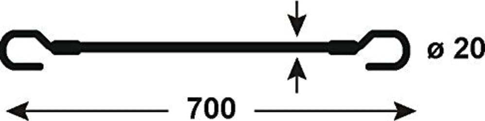 Max-Power-DY270656-Cinghie-Elastiche-conGanci-in-Metallo-Rivestito-18-x-700-mm-2-Pezzi