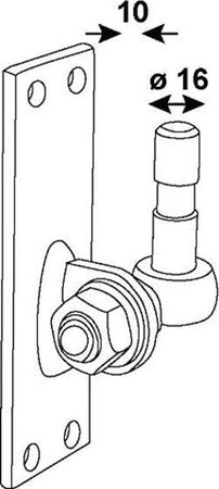 Max-Power-DY2900421-Perno-su-Piastra,-Regolabili