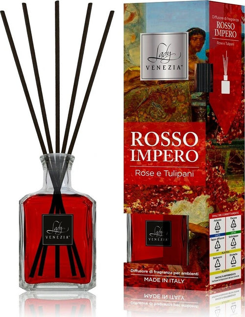 Maxi Diffusore Ambiente Bastoncini Fragranza Rosso Impero Rose E Tulipani 250 Ml Casa e cucina/Decorazioni per interni/Profumazione ambiente/Diffusori di oli essenziali Trade Shop italia - Napoli, Commerciovirtuoso.it