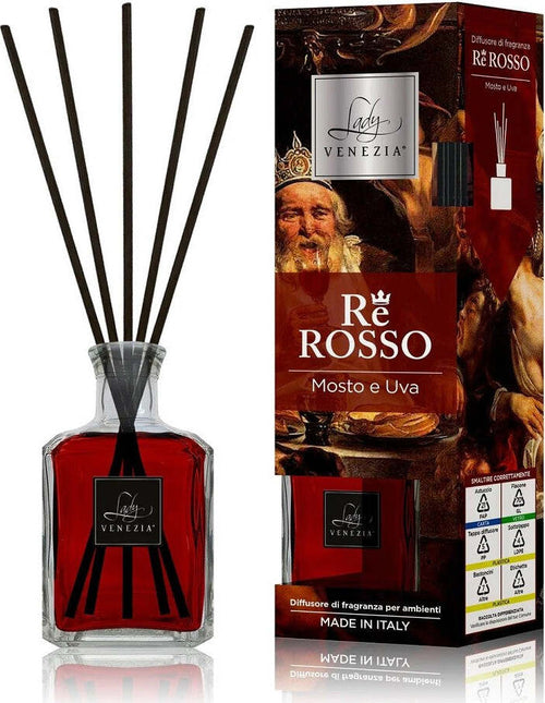 Maxi Diffusore Ambiente Cubo Con Bastoncini Fragranza Re Rosso Mosto E Uva 250ml Casa e cucina/Decorazioni per interni/Profumazione ambiente/Diffusori di oli essenziali Trade Shop italia - Napoli, Commerciovirtuoso.it