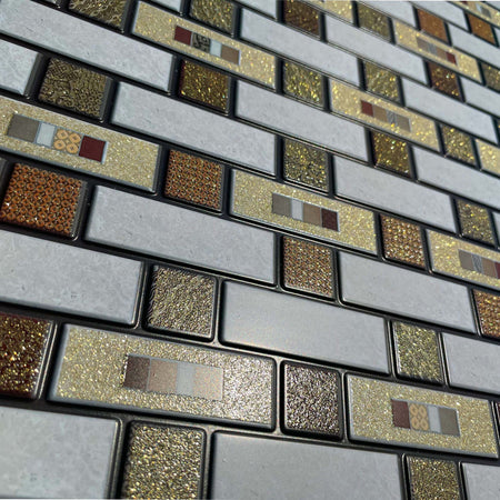 MAXI Pannelli 3D HI-RES Rivestimento a parete in PVC - MATTONCINI ORO - Realistici e isolanti. Casa e cucina/Decorazioni per interni/Decorazioni cameretta ragazzi/Decorazioni a parete Eternal Parquet - Ariano Irpino, Commerciovirtuoso.it