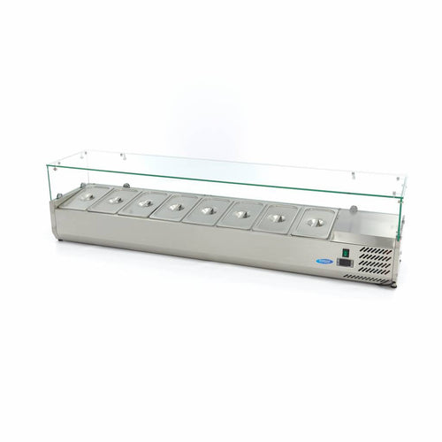 Vetrina Refrigerata Portacondimenti - 180cm - adatto a 8 x 1/3 GN
