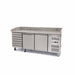 Banco Pizza Refrigerato - 202cm - 2 Porte - adatto a 5 x 1/6 GN - 7 Cassetti