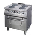 Heavy Duty Fornelli - 4 Fuochi - Unità Doppia - Profondità 70cm - con Forno - Elettrico