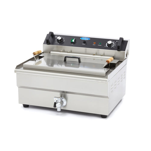 Friggitrice - 30L - 1 Cestello - con Rubinetto di Scarico