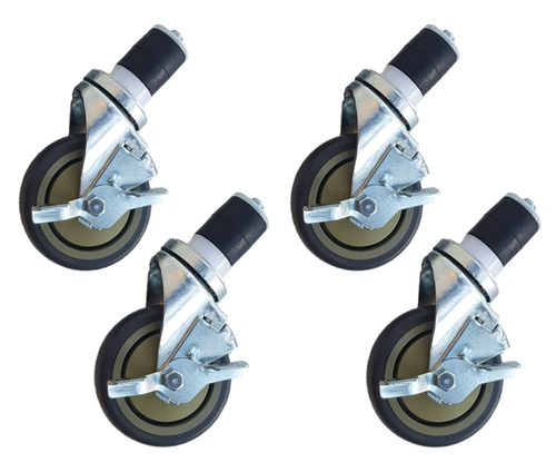 Ruote del piano di lavoro 4 pezzi - con freni - 5 pollici / 12,7 cm