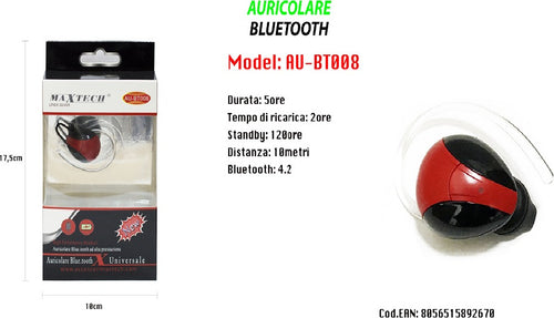 Maxtech Auricolare Bluetooth 4.2 Au-bt008 Universale Cuffia Per Cellulare Smartphone Elettronica/Cuffie auricolari e accessori/Cuffie/Cuffie Over-Ear Trade Shop italia - Napoli, Commerciovirtuoso.it