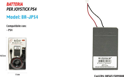 Maxtech Batteria Generatore Compatibile Con Controller Ps4 Modello Ba-jps4 Informatica e Videogiochi > Videogiochi > Batterie per Controller Trade Shop italia - Napoli, Commerciovirtuoso.it