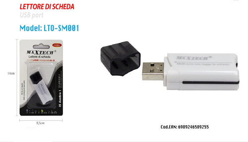 Maxtech-Lto-sm001-Lettore-Di-Schede-Card-5in1-Usb-2.0-Ms-Sd-Mmc-Tf-Ad-Alta-Velocita'