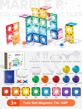 Blocchi Plastici Trasparenti Calamitati Pista 100 Pezzi Mideer