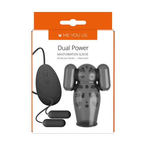 Masturbatore uomo DUAL POWER Sleeve super morbida in TPE vibrazioni telecomando IPX7