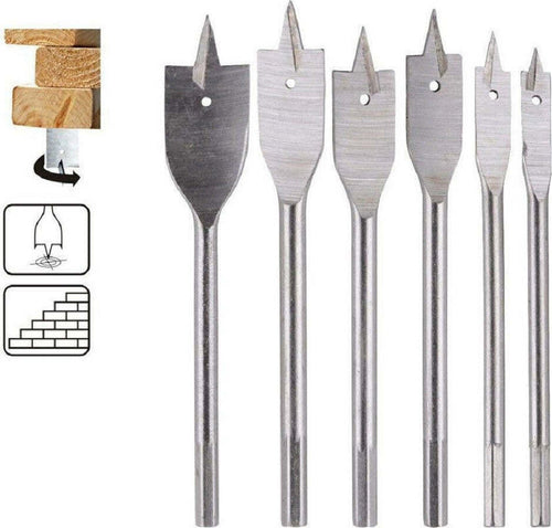 Mecchie A Testa Piatta Per Legno 6 Pezzi Punte Frese Per Trapano 92087 Casa, arredamento e bricolage > Bricolage e fai da te > Elettroutensili > Punte per Trapano Trade Shop italia - Napoli, Commerciovirtuoso.it