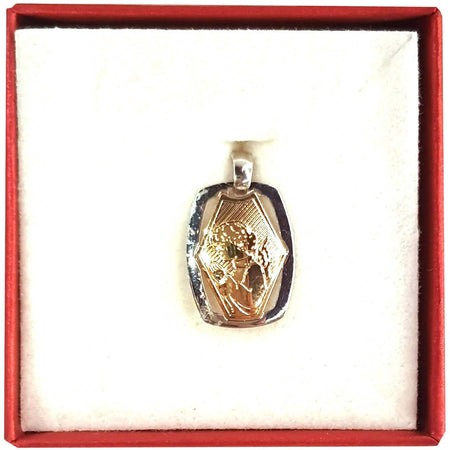 Medaglia Angioletto in oro 750/1000 Medaglietta Religiosa per Battesimo Stella Milano