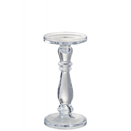 Portacandela in vetro trasparente candeliere per candela elegante