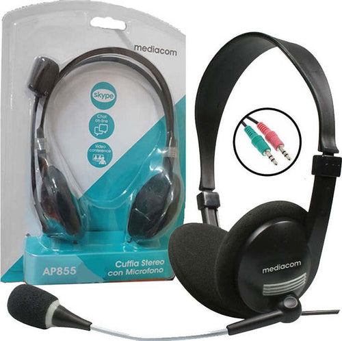 Mediacom Cuffia Stereo con Microfono AP855 Elettronica/Cuffie auricolari e accessori/Cuffie/Cuffie On-Ear Scontolo.net - Potenza, Commerciovirtuoso.it