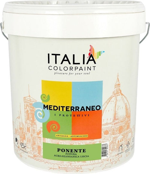 Mediterraneo Ponente Idropittura Acrilsilossanica liscia Protettivo Antialga Fai da te/Pitture trattamenti per pareti e utensili/Vernice e fondo/Pittura per pareti Ogomondo - Martina Franca, Commerciovirtuoso.it