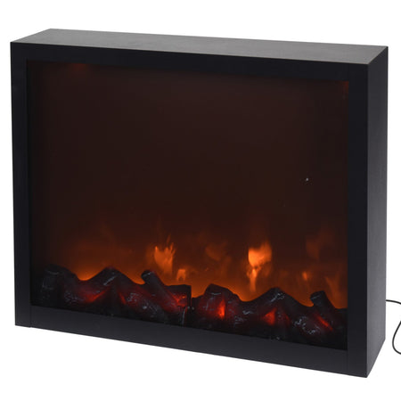 Camino rettangolare elettrico a LED, decorazione per soggiorno
