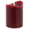 Candela natalizia decorativa colorata, con luce a LED lampeggiante e timer, a batteria