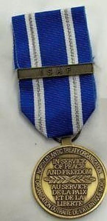 Isaf Afghanistan NATO - Nastro / nastrino / medaglia
