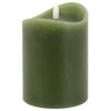 Candela natalizia decorativa colorata, con luce a LED lampeggiante e timer, a batteria
