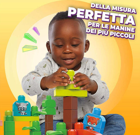 Mega-Bloks-First-Builders-Amici-del-Bosco-Bio-Contiene-70-Blocchi-da-Costruzione