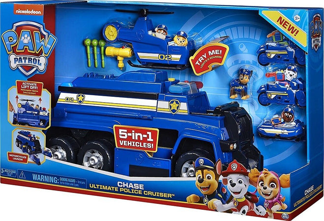Mega Camion Della Polizia Paw Patrol 5 In 1 Di Chase Con Luci Ed Effetti Sonori Giochi e giocattoli/Veicoli/Macchine e camion/Veicoli da cantiere Trade Shop italia - Napoli, Commerciovirtuoso.it