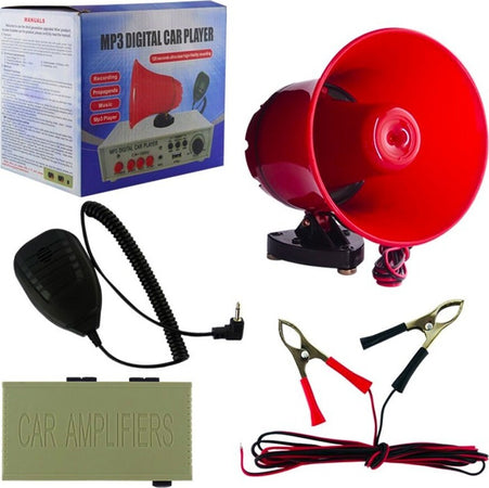 MEGAFONO ALTOPARLANTE MICROFONO AUTO 12V REGISTRATORE ANNUNCI LOOP  25W 130U  Trade Shop italia - Napoli, Commerciovirtuoso.it