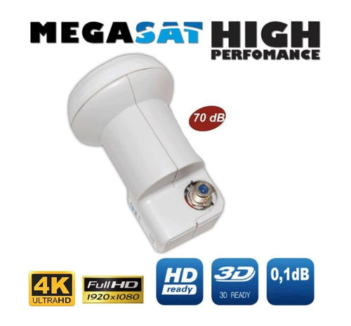 LNB Single 0.1 dB MEGASAT HIGH GAIN 70 dB