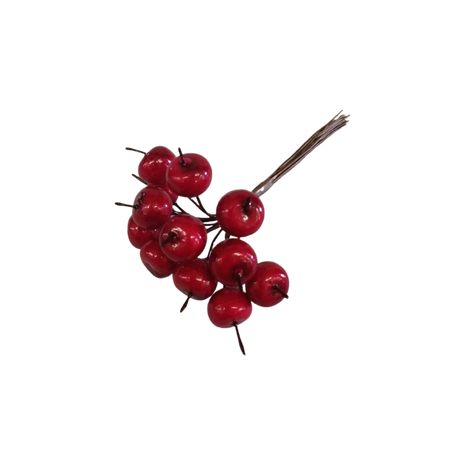 Bacche rosse 12 pezzi addobbi per presepi natalizi decoro