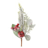 Ramo natalizio decorativo con bacche rosse, per interno ed esterno, da 24 cm