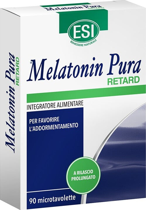 Melatonin-Pura-Retard-integratore-alimentare-90-microtavolette-ESI