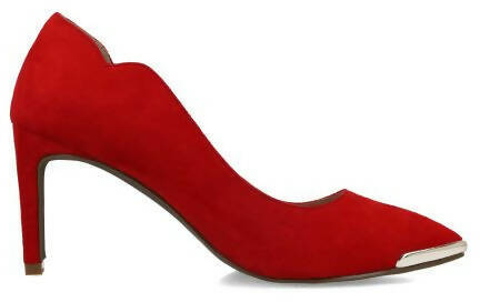 Membur Décolleté Donna in Camoscio Scarpe Con Tacco 7 Cm Suola in Gomma Collezione Aut-Inv 2022/23